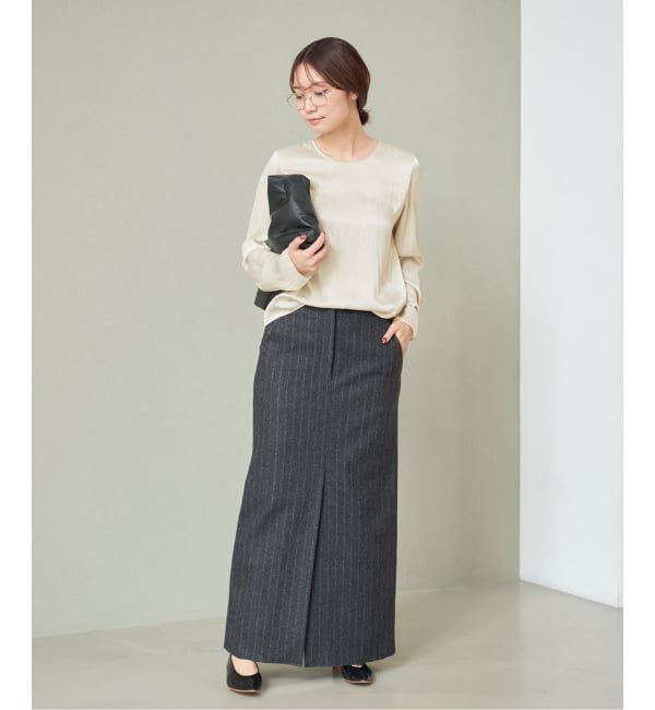 Plage「R&rsquo;IAM サテンロンT ブラウス」|シャツ・ブラウス|