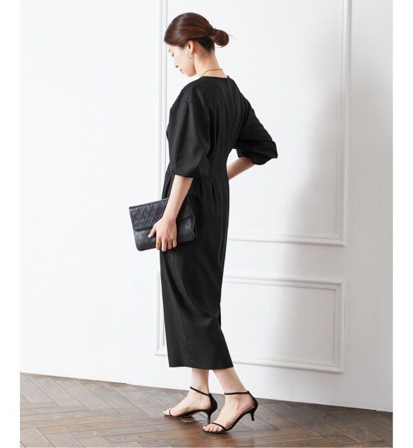 VERMEIL par iena「《追加》P/Ryツイルウエストシェイプワンピース」|ワンピース|