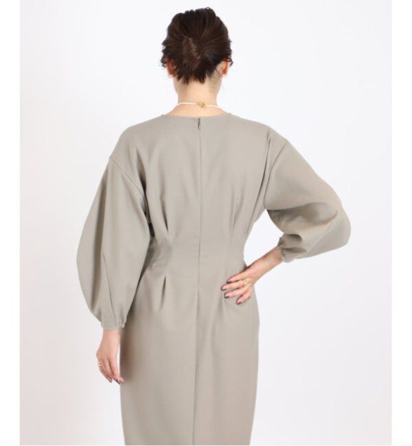 VERMEIL par iena「《追加》P/Ryツイルウエストシェイプワンピース」|ワンピース|