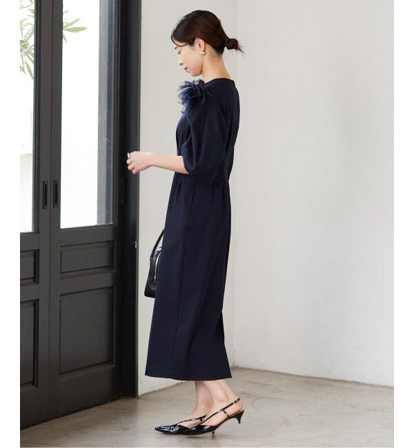 VERMEIL par iena「《追加》P/Ryツイルウエストシェイプワンピース」|ワンピース|