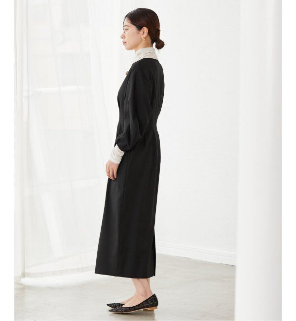 VERMEIL par iena「《追加》P/Ryツイルウエストシェイプワンピース」|ワンピース|