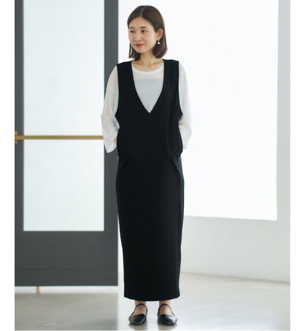 VERMEIL par iena「コンパクトジャージナローワンピース」|ワンピース|