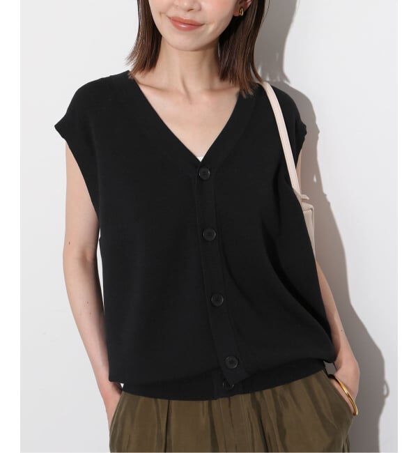 SLOBE IENA「《WEB限定/追加》総針Vネック ニットベスト」|ベスト・ジレ|