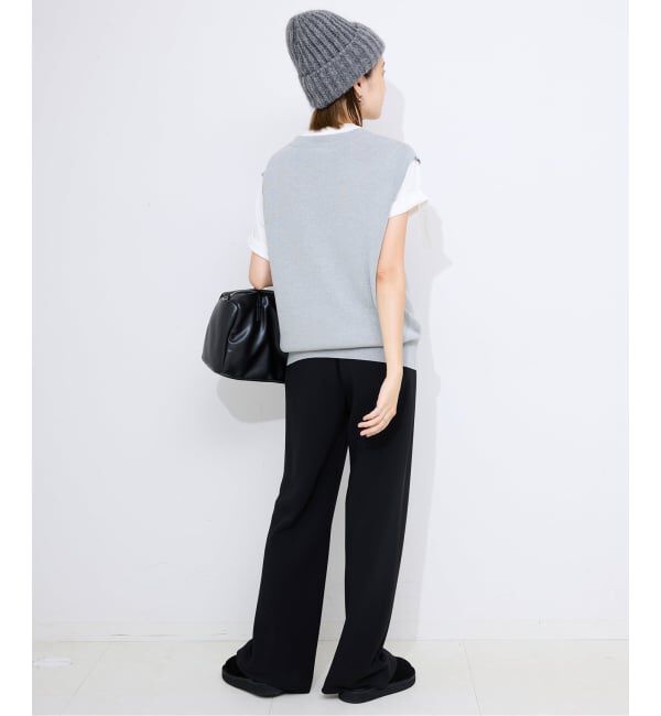 SLOBE IENA「《WEB限定/追加》総針Vネック ニットベスト」|ベスト・ジレ|