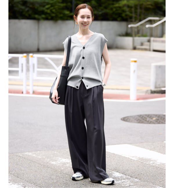 SLOBE IENA「《WEB限定/追加》総針Vネック ニットベスト」|ベスト・ジレ|