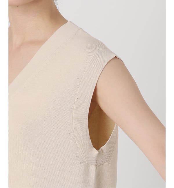 SLOBE IENA「《WEB限定/追加》総針Vネック ニットベスト」|ベスト・ジレ|