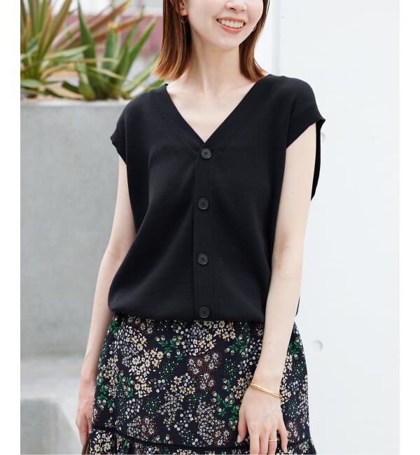 SLOBE IENA「《WEB限定/追加》総針Vネック ニットベスト」|ベスト・ジレ|