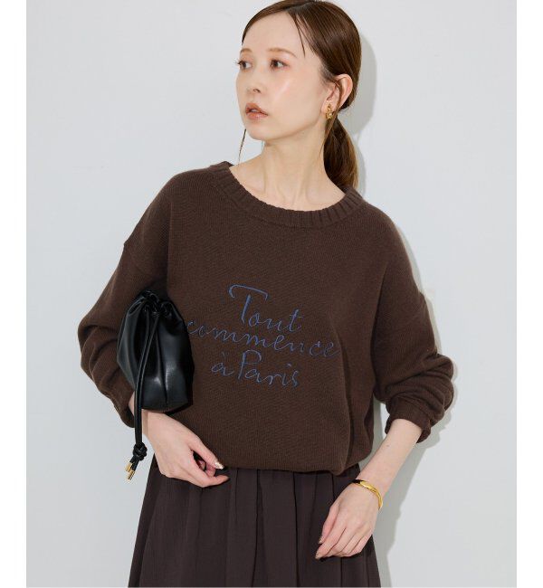 SLOBE IENA「刺しゅうロゴニット」|ニット・セーター|