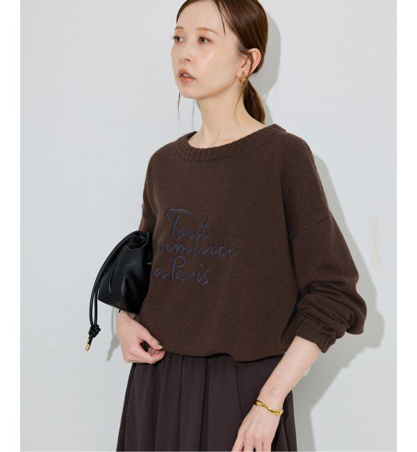 SLOBE IENA「刺しゅうロゴニット」|ニット・セーター|