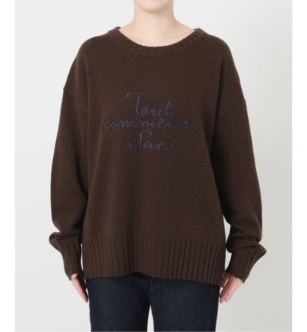 SLOBE IENA「刺しゅうロゴニット」|ニット・セーター|