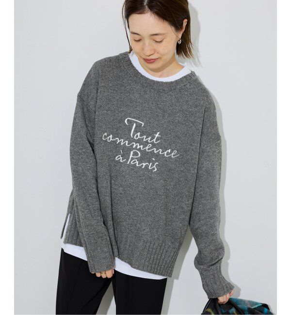 SLOBE IENA「刺しゅうロゴニット」|ニット・セーター|