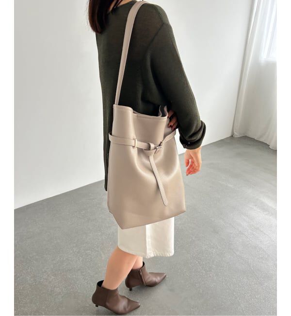 SLOBE IENA「《追加》SLOBE ベルトスクエアトートバッグ」|ショルダー・メッセンジャー|