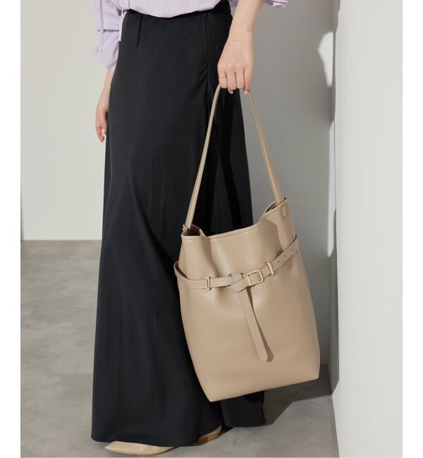 SLOBE IENA「《追加》SLOBE ベルトスクエアトートバッグ」|ショルダー・メッセンジャー|