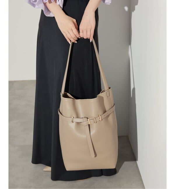 SLOBE IENA「《追加》SLOBE ベルトスクエアトートバッグ」|ショルダー・メッセンジャー|