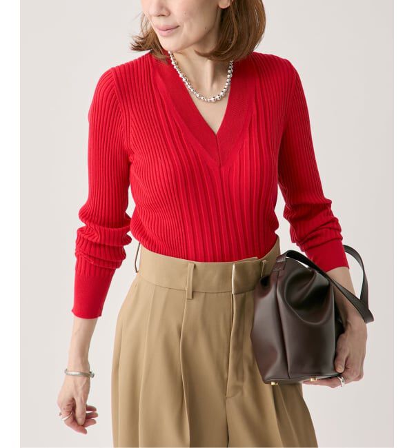 VERMEIL par iena「SLOWOOL Vネック プルオーバー」|ニット・セーター|