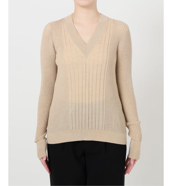 VERMEIL par iena「SLOWOOL Vネック プルオーバー」|ニット・セーター|