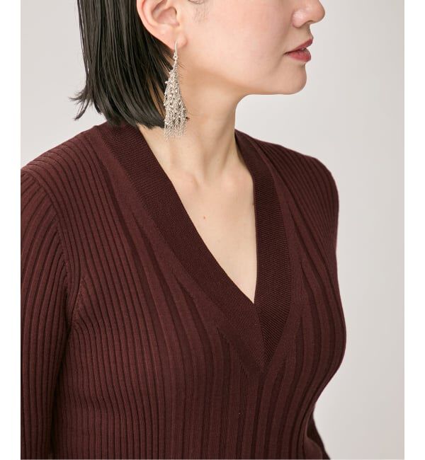 VERMEIL par iena「SLOWOOL Vネック プルオーバー」|ニット・セーター|