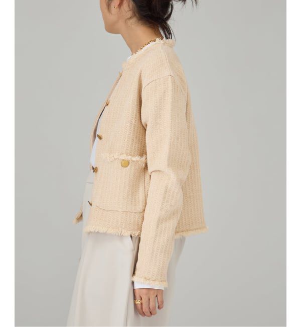 VERMEIL par iena「《予約》TWEED KNITジャケット カーディガン」|カーディガン|