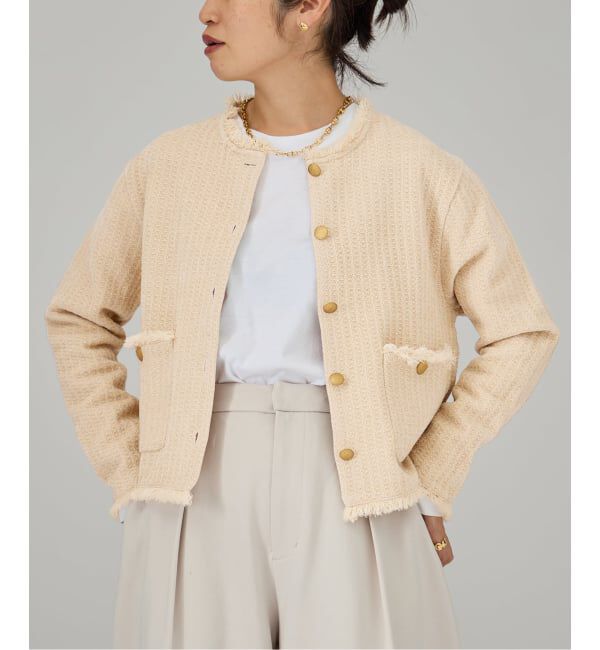 VERMEIL par iena「《予約》TWEED KNITジャケット カーディガン」|カーディガン|