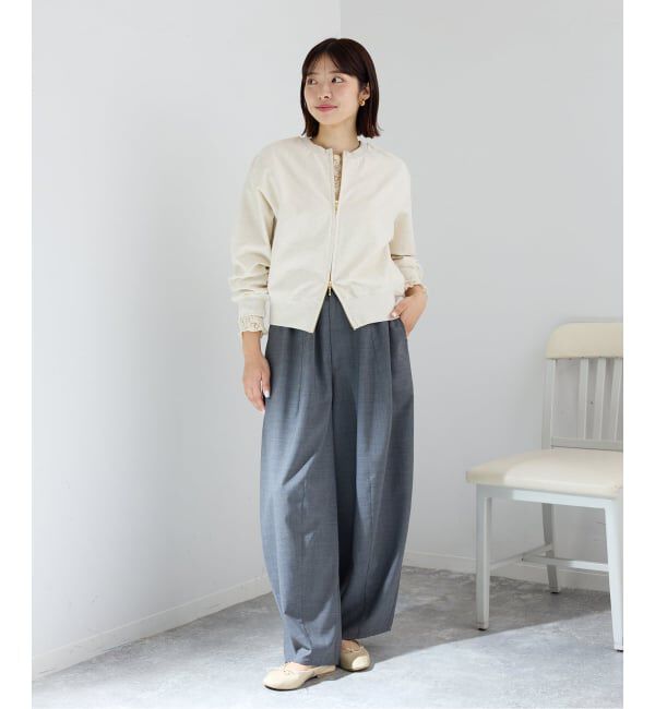 IENA「《予約》ジップオープン2WAYスウェットプルオーバー」|スウェット・ジャージ|