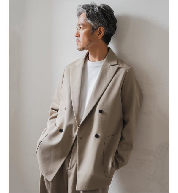 EDIFICE「VISTO ギャバ ダブル ジャケット【セットアップ着用可】」|テーラードジャケット|
