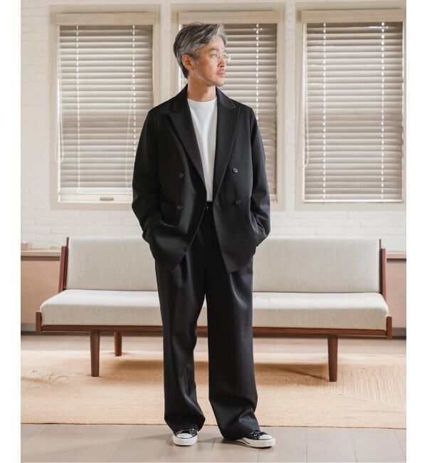 EDIFICE「VISTO ギャバ ダブル ジャケット【セットアップ着用可】」|テーラードジャケット|