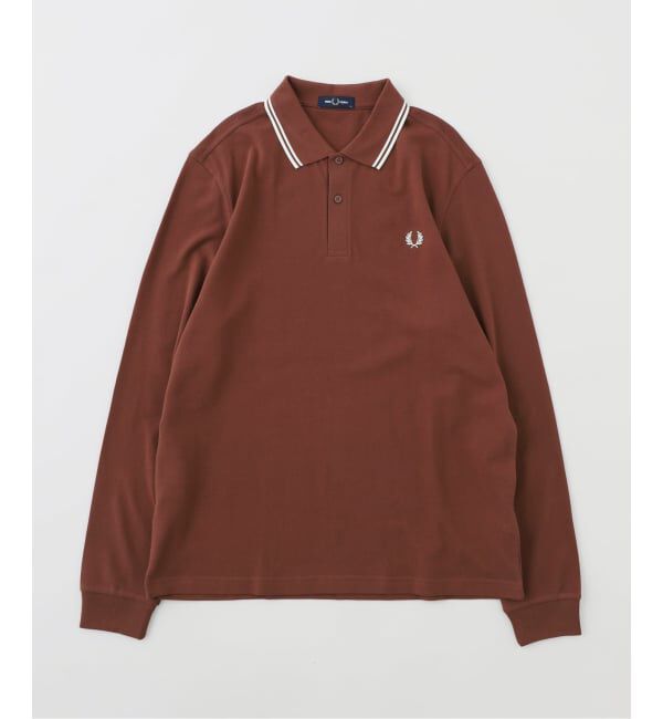 417 EDIFICE「FRED PERRY / フレッドペリー LONG SLEEVE TWIN TIPPED FRED」|Tシャツ・カットソー|レッド