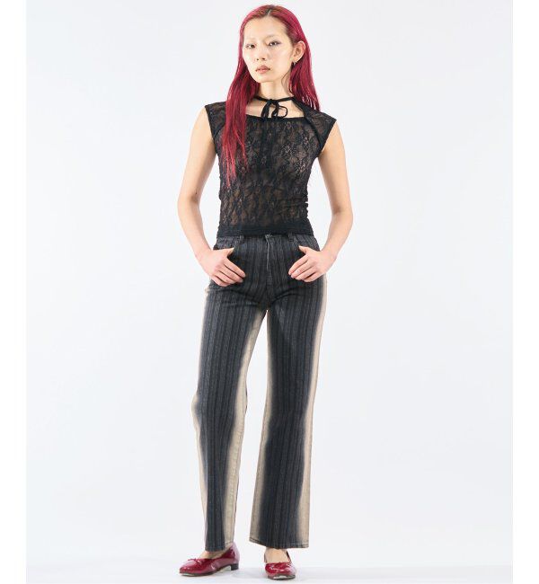 Oriens JOURNAL STANDARD「ストレッチレースフロントリボンTee」|Tシャツ・カットソー|