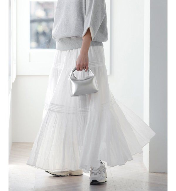 JOURNAL STANDARD relume「《WEB限定追加4》コットンボイルクリンクルティアードスカート」|スカート|