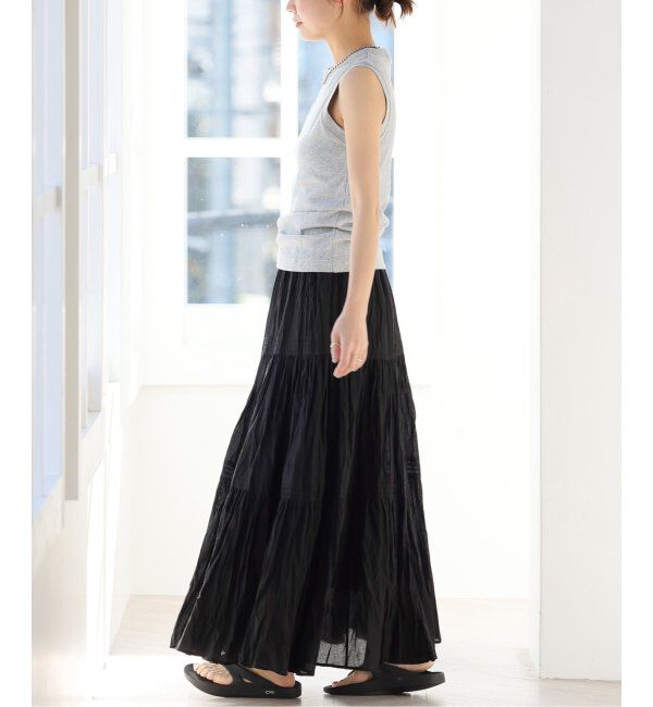 JOURNAL STANDARD relume「《WEB限定追加4》コットンボイルクリンクルティアードスカート」|スカート|