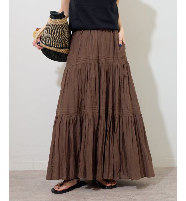JOURNAL STANDARD relume「《WEB限定追加4》コットンボイルクリンクルティアードスカート」|スカート|