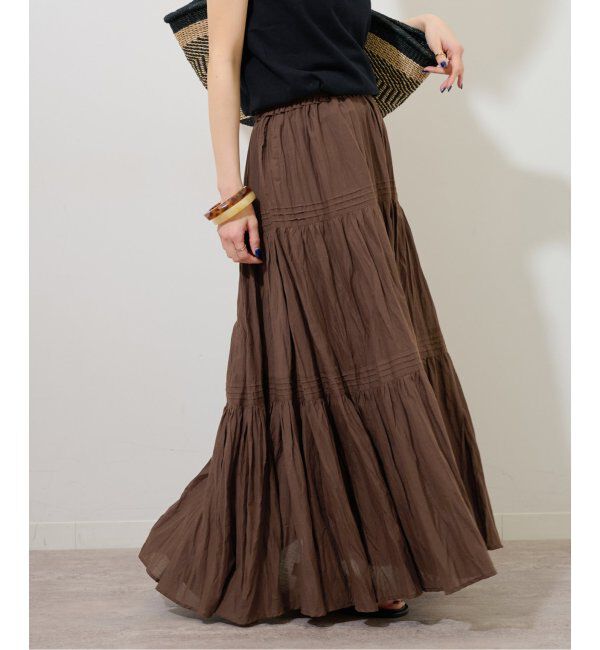 JOURNAL STANDARD relume「《WEB限定追加4》コットンボイルクリンクルティアードスカート」|スカート|