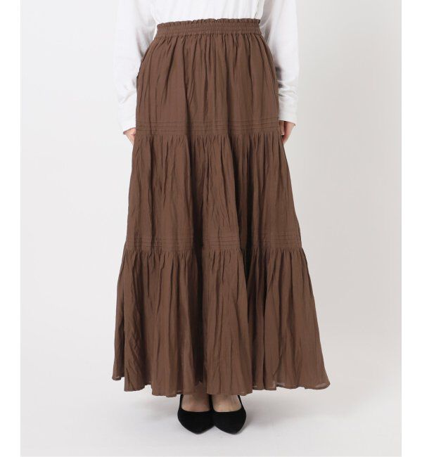 JOURNAL STANDARD relume「《WEB限定追加4》コットンボイルクリンクルティアードスカート」|スカート|