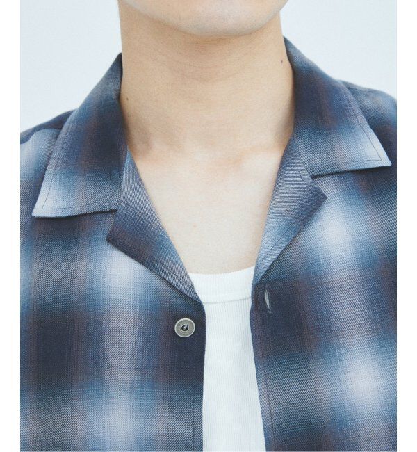 J.S.Homestead「J.S.Homestead / リラックス オンブレ オープン カラー シャツ」|シャツ・ブラウス|