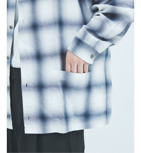 J.S.Homestead「J.S.Homestead / リラックス オンブレ オープン カラー シャツ」|シャツ・ブラウス|