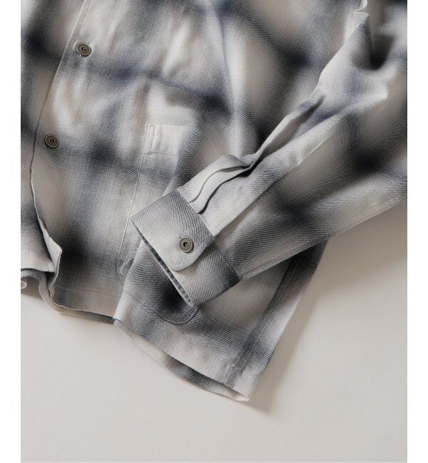 J.S.Homestead「J.S.Homestead / リラックス オンブレ オープン カラー シャツ」|シャツ・ブラウス|