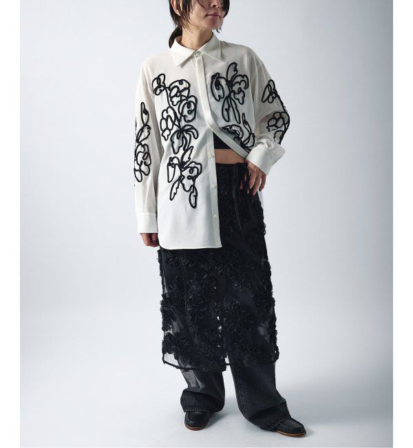 JOURNAL STANDARD「《追加》【TOLIGHT&times;JOURNALSTANDARD】 フラワーモチーフラップスカート」|スカート|