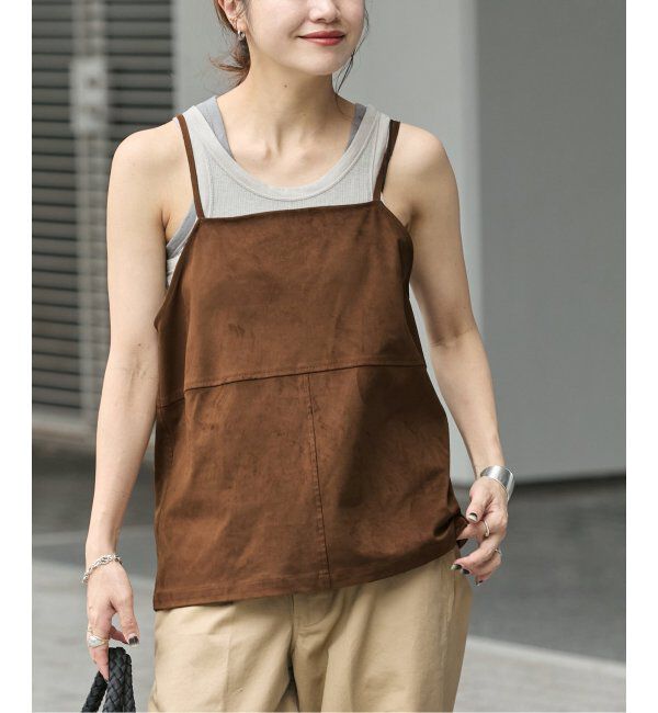 JOURNAL STANDARD「フェイクスエードキャミ」|シャツ・ブラウス|ブラウン