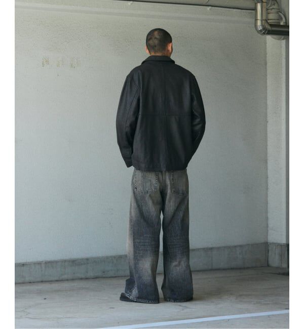 JOURNAL STANDARD「ゴートレザー ウォッシュド カーコート」|ライダースジャケット|