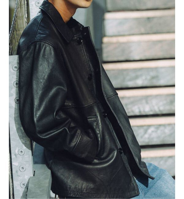 JOURNAL STANDARD「ゴートレザー ウォッシュド カーコート」|ライダースジャケット|