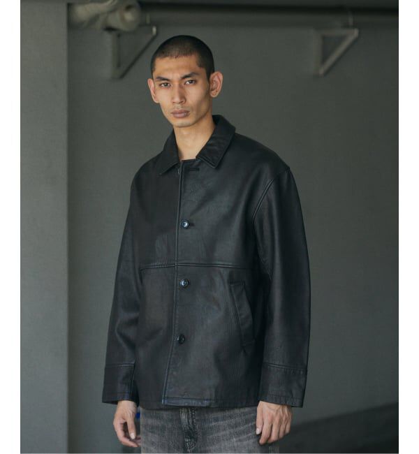 JOURNAL STANDARD「ゴートレザー ウォッシュド カーコート」|ライダースジャケット|