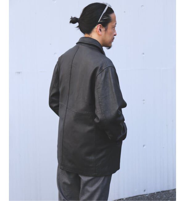 JOURNAL STANDARD「ゴートレザー ウォッシュド カーコート」|ライダースジャケット|