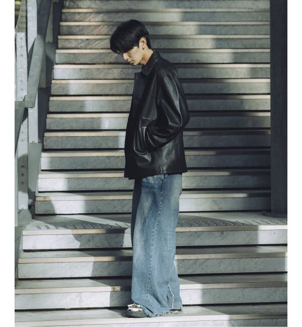 JOURNAL STANDARD「ゴートレザー ウォッシュド カーコート」|ライダースジャケット|