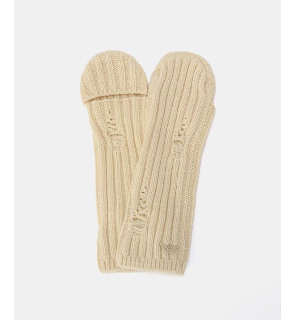 Oriens JOURNAL STANDARD「【OPEN YY / オープンワイワイ】 Knitted CUT OUT MITTEN WARMERS YY254AC007CR」|手袋|ベージュ