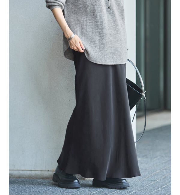 FRAMeWORK「≪追加≫シルキーキュプラバイアススカート2」|スカート|