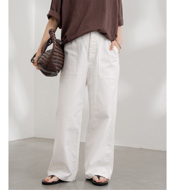 FRAMeWORK「≪追加≫バックサテンベイカーパンツ」|カーゴ|