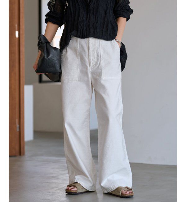 FRAMeWORK「≪追加≫バックサテンベイカーパンツ」|カーゴ|