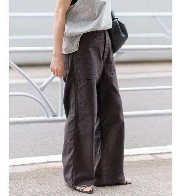 FRAMeWORK「≪追加≫バックサテンベイカーパンツ」|カーゴ|