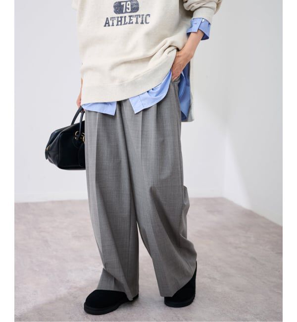 FRAMeWORK「≪WEB限定追加≫ウォッシャブルTWタックワイドパンツ」|スラックス|