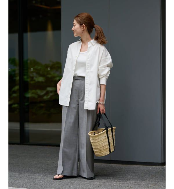 FRAMeWORK「≪WEB限定追加≫ウォッシャブルTWタックワイドパンツ」|スラックス|